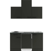 Modulare Küche mit Spüle, Kochfeld und Schränken