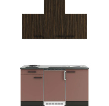 Küchenzeile mit Spüle, Herd und Oberschränken