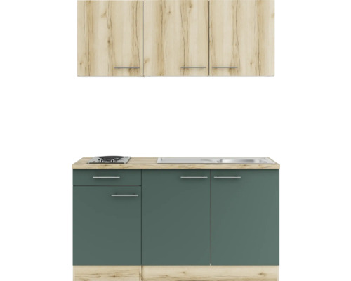 Küchenzeile mit Hängeschränken und Unterschränken