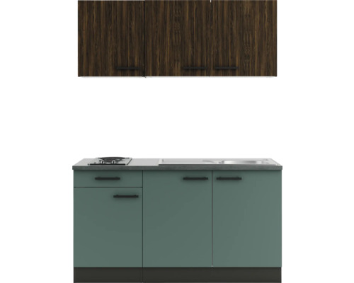 Cuisine équipée avec éléments bas et éléments hauts