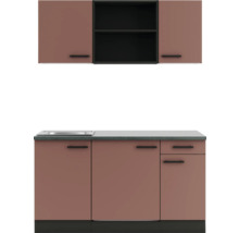 Küchenzeile mit Spüle, Unterschränken und Hängeschränken