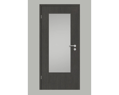 Porte intérieure avec insert en verre et poignée de porte