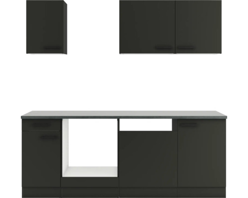 Cuisine linéaire avec éléments hauts et bas