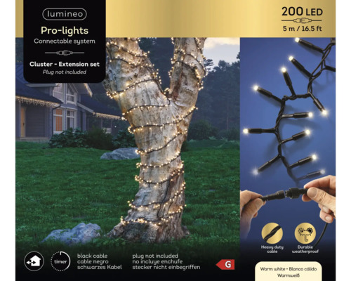Guirlande lumineuse avec 200 LED, longueur 5 mètres, pour décorer un arbre dans le jardin d''une maison