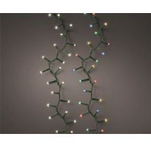Guirlande lumineuse avec lampes LED multicolores et blanches