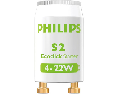 Starter Philips S2 4-22W pour branchement en série 2 pièces