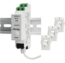 Compteur d''énergie Shelly 3EM avec trois transformateurs de courant