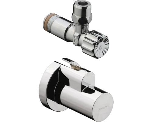 hansgrohe Eckventil mit Schuber brushed nickel gebürstet 13954820