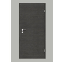 Porte intérieure foncée en bois avec poignée de porte