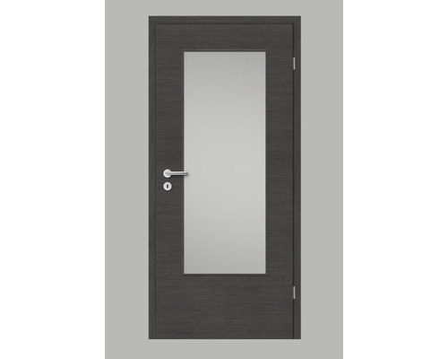 Zimmertür mit Glaseinsatz und Türgriff