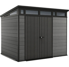 Abri de jardin avec double porte et fenêtres