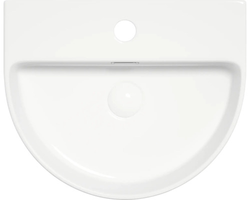 Draufsicht: Keramikwaschbecken.