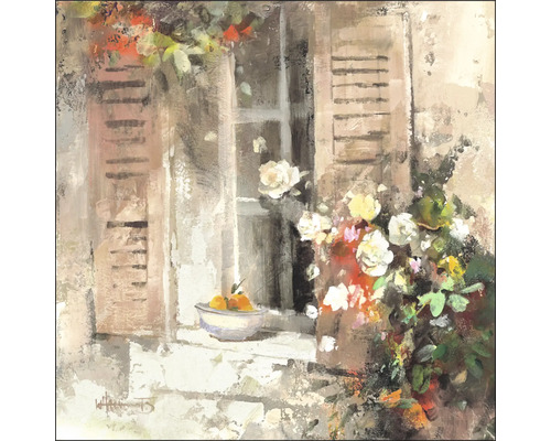 Leinwandbild Cottage Roses I 27x27 cm