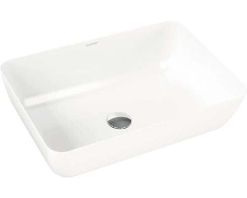 Lavabo à poser KALDEWEI CAYONO 52 x 35,5 cm blanc alpin brillant emaillé avec revêtement 913506003001