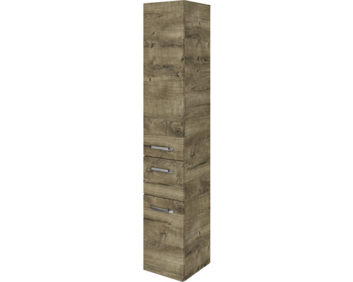 Armoire haute Jungborn VENTITRE lxhxp 30x168x33 cm chêne ribbeck transversal Armoire haute avec trois tiroirs au décor bois