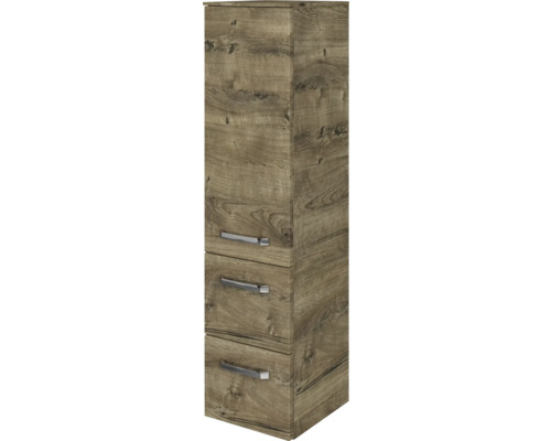 Armoire midi Jungborn VENTITRE lxhxp 30x121x33 cm chêne ribbeck transversal Armoire haute avec trois tiroirs et décor en bois