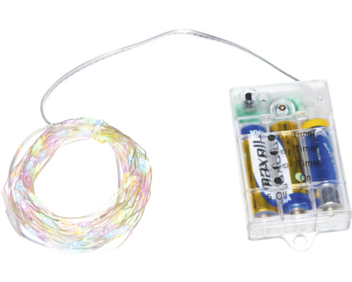 Guirlande lumineuse à piles avec fonction de minuterie pour l''intérieur