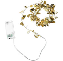 Guirlande lumineuse avec feuilles et alimentation par pile