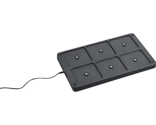 Station de charge avec six compartiments et câble de connexion
