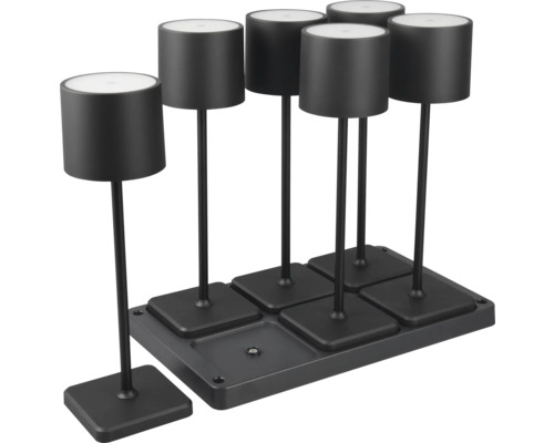 Six lampes de table LED sur un socle pour l''intérieur