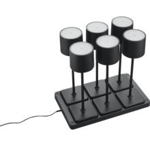 Six lampes de table LED sans fil avec station de charge