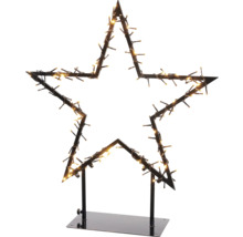 Décoration de Noël en forme d''étoile avec des lumières sur un support