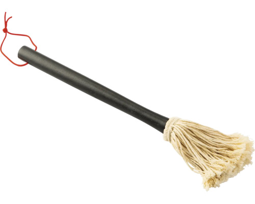 Serpillière avec manche en bois et franges en coton