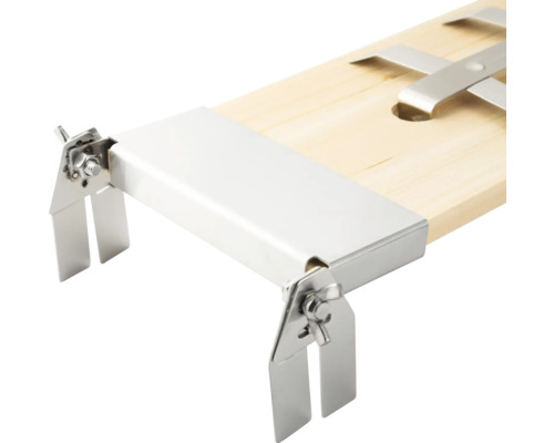 Ferrure de lit métallique avec latte en bois