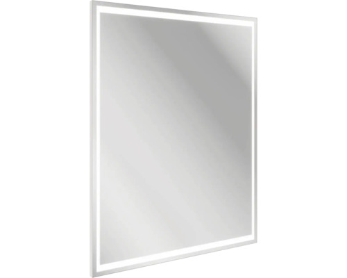 Miroir de salle de bains à LED FACKELMANN B.Paris lxhxp 70.5x90.5x2.2 cm argent Miroir carré avec éclairage LED