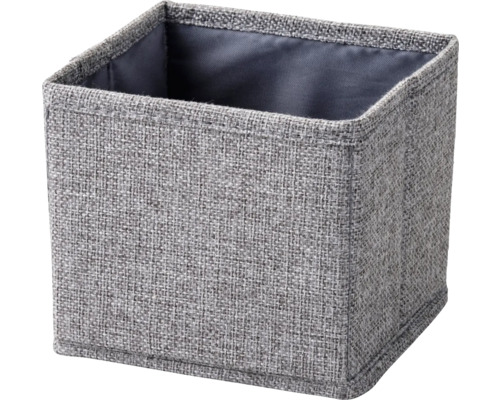 Panier de rangement en textile pliable FACKELMANN lxhxp 13x12x14 cm gris 86895 Boîte de rangement carrée en tissu