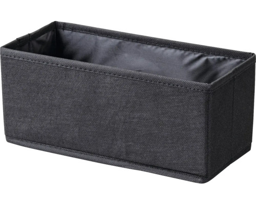 Panier de rangement en textile pliable FACKELMANN lxhxp 13x12x28 cm noir 86898 Boîte de rangement en tissu