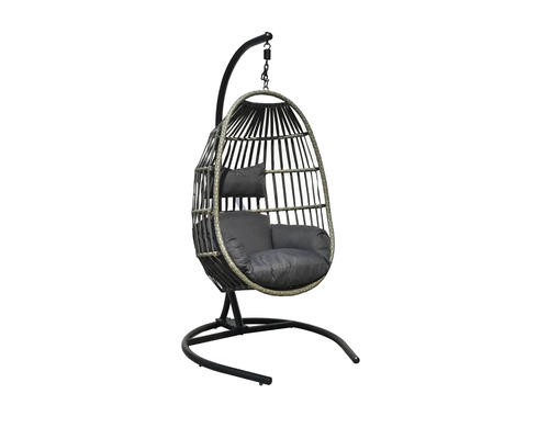 Fauteuil suspendu avec structure et coussins