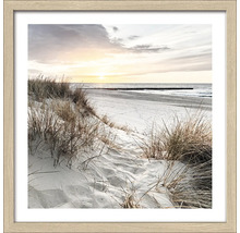 Gerahmtes Bild einer Dünenlandschaft am Strand