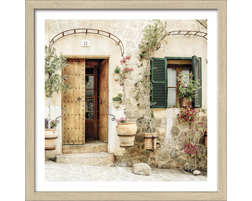 Gerahmtes Bild Mediterranean House II 33x33 cm