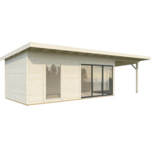 Maison de jardin en bois avec fenêtre et porte coulissante