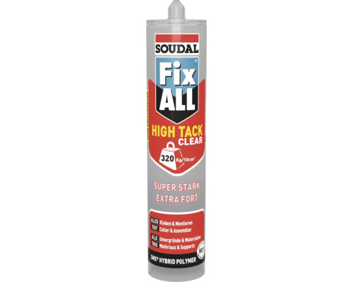 Adhésif Fix All High Tack Soudal transparent 290 ml