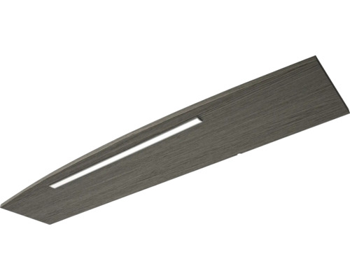 Éclairage en couronne LED Jungborn VENTITRE 122x1.6x26.5 cm graphite Panneau décoratif en bois avec éclairage LED intégré