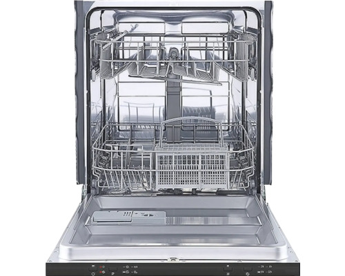 Lave-vaisselle ouvert avec paniers à vaisselle