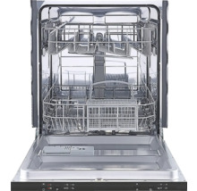 Lave-vaisselle ouvert avec paniers