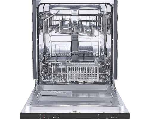 Lave-vaisselle ouvert avec paniers