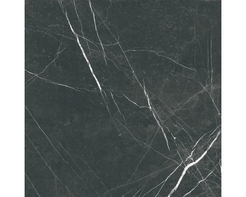 Carrelage sol et mur en grès-cérame Davos black 60x60x0,9 cm brillant