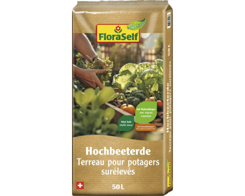 FloraSelf Nature® Terreau pour plantes hautes sans tourbe 50 l