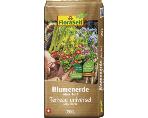 FloraSelf Nature® Blumenerde torffrei 20 l FloraSelf Nature® Blumenerde torffrei 20 l