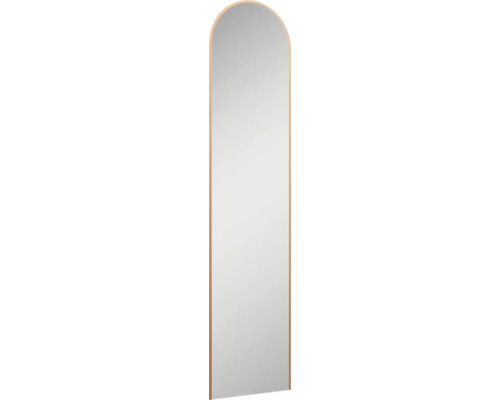 Cadre miroir LED Jungborn Long Cut lxhxé 35x150x3.1 cm or rose