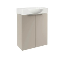 Mini meuble sous vasque FACKELMANN SBC lxhxp 52x60x24.3 cm cubanit gris
