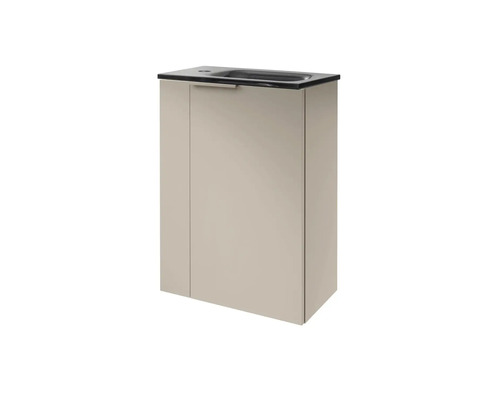 Meuble sous-lavabo avec deux portes et lavabo encastré