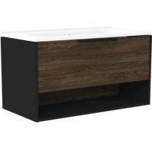 Lavabo avec meuble bas FACKELMANN B.Paris lxhxp 90.5x49.8x46.5 cm couleur de façade rigoletto chêne 77411