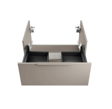 Meuble sous-vasque avec tiroirs ouverts