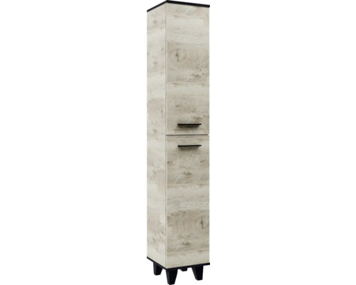 Hochschrank FACKELMANN TE-A BxHxT 30.2x175.2x32 cm Frontfarbe nature oak 85937 Hochschrank aus Holz mit zwei Schubladen