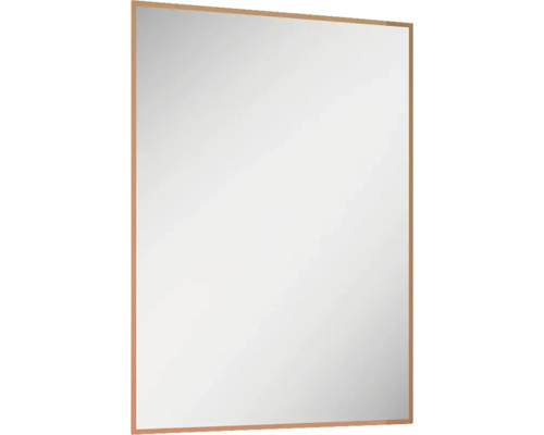 Cadre miroir LED Jungborn Square lxhxé 60x80x2.7 cm or rose